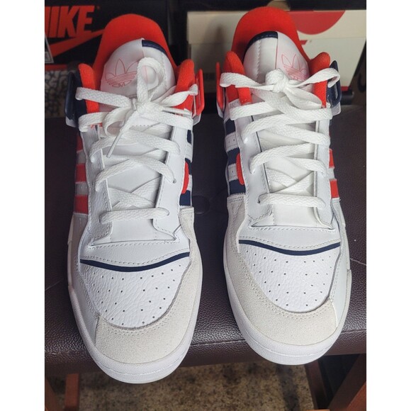 Size 10.5 - Adidas Forum Exhibit Low Cloud White Red  GZ5391 main image 5